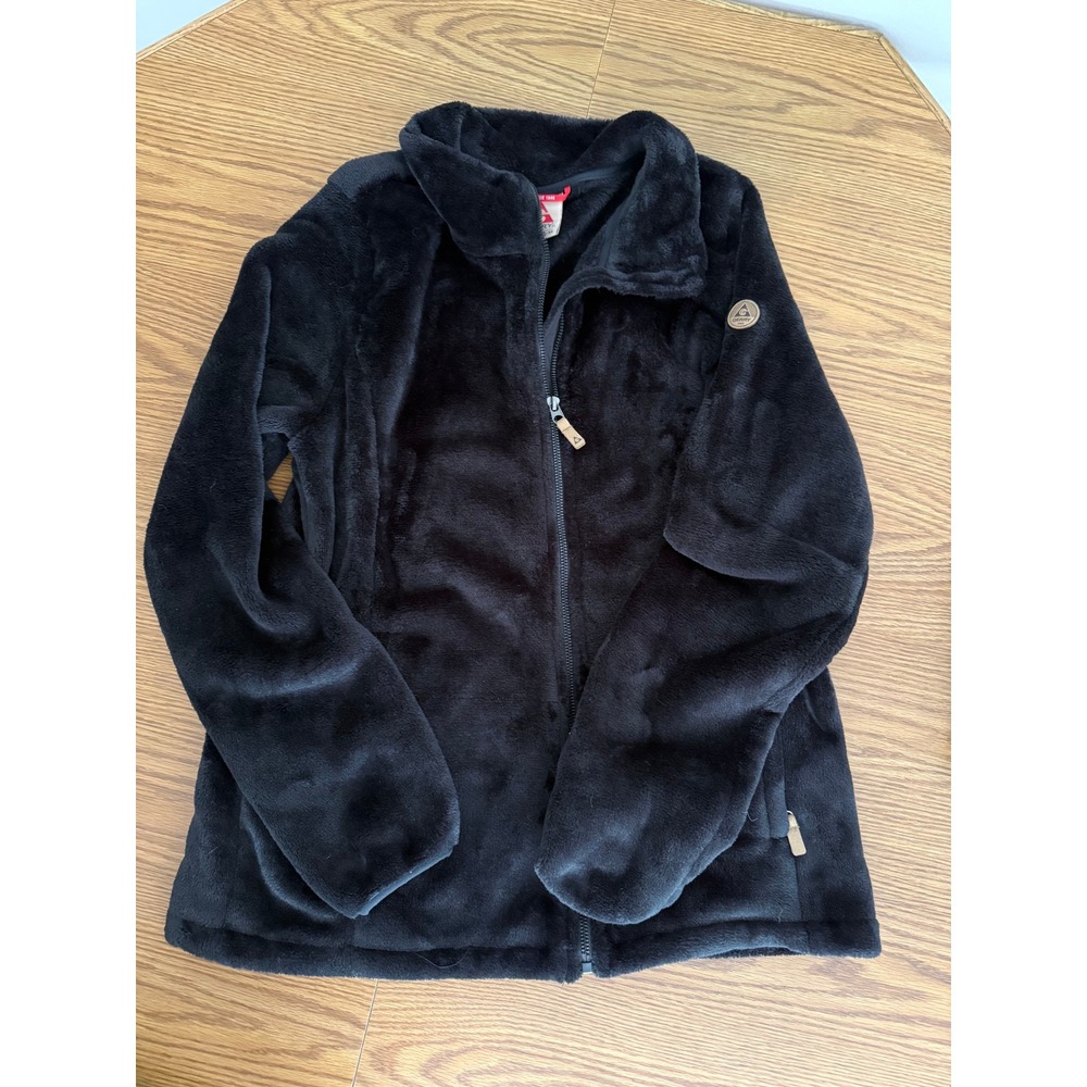 Gerry Womens Black Full Zip Soft Plush Fleece Jacket DG9685 Size Medium